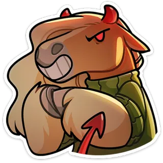 🐴 tức giận, ngựa, quỷ, phim hoạt hình, sinh vật, động vật, mũi tên đỏ whatsapp sticker