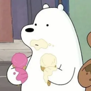 ❄️ Ice Bear We Bare Bears Glace ours, We Bare Bears, Dessin animé, Ours, Glace whatsapp sticker
