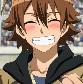 😁 Tatsumi Akame ga Kill! anime, uśmiechnięty, kreskówka, postać telegram sticker