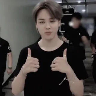🌷 pulgares arriba, positivo, kpop, persona, hombre whatsapp sticker