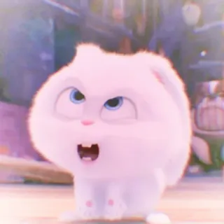 🐰 Snowball The Secret Life of Pets kelinci, bunny, binatang, imut, kartun, bola salju, hewan peliharaan telegram sticker