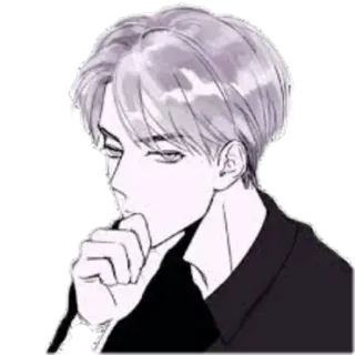 🤔 мужчина, аниме, человек, портрет, эскиз whatsapp sticker