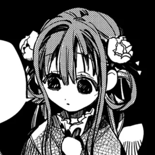 🍇 anime, manga, girl, illustration, flower telegram sticker