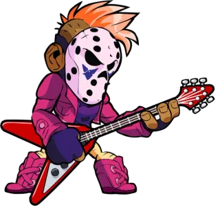 🎸 Jason Voorhees Friday the 13th jason, horreur, film, méchant, vendredi 13, masque hockey, arme, effrayant whatsapp sticker