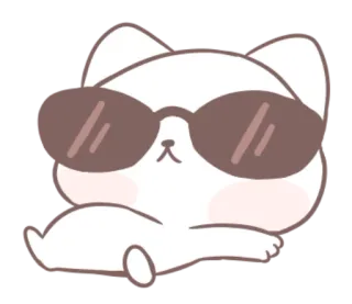 🐱 猫, 太阳镜, 酷, 可爱, 卡通, 动物, 小猫 telegram sticker