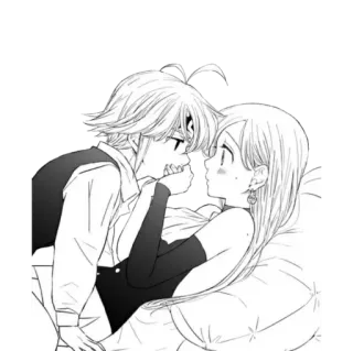 💕 Meliodas The Seven Deadly Sins Anime, Meliodas, Elizabeth, The Seven Deadly Sins, Romantik telegram sticker