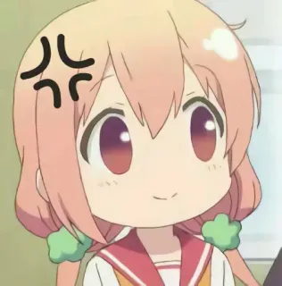 💢 anime, angry, cute, girl, cartoon telegram sticker