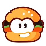 🍔 버거, 음식, 만화, 일러스트, 귀여운, 샌드위치 telegram sticker