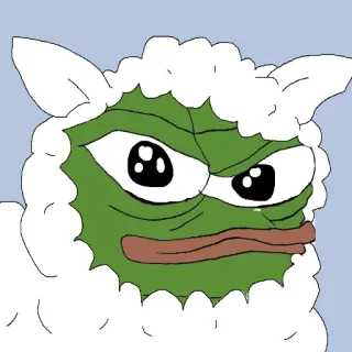 🐑 Pepe the Frog pepe, frog, meme, internet meme, cartoon telegram sticker