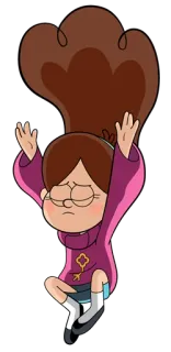 😞 Mabel Pines Gravity Falls メイベル, グラビティフォールズ, アニメ, キャラクター, アニメーション telegram sticker