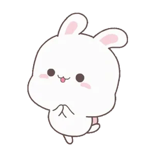 👏 Hase, Häschen, süß, Cartoon, Tier, Aufkleber telegram sticker