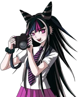 🌟 Ibuki Mioda Danganronpa Anime, Kamera, Mädchen, Ibuki Mioda, Danganronpa, Schuluniform telegram sticker
