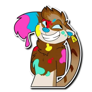 🎨 Ti-84 Фурри, Мультфильм, Яркий, Животное, Милый telegram sticker