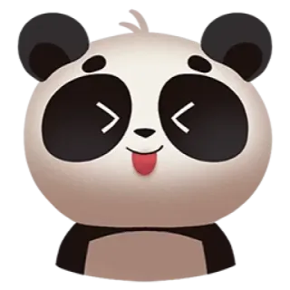 😝 Panda, Dier, Schattig, Cartoon, Sticker telegram sticker