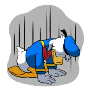 😬 Donald Duck vịt donald, buồn, hoạt hình, disney, nhân vật telegram sticker