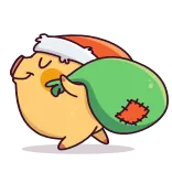 🎅 pig, santa hat, christmas, holiday, gift, cartoon telegram sticker