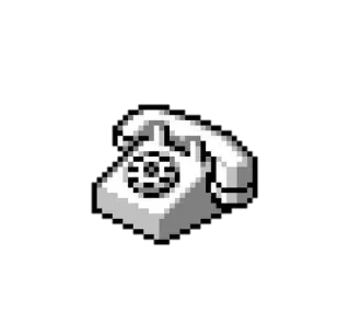 🤍 phone, telephone, retro, pixel art, old, communication telegram sticker