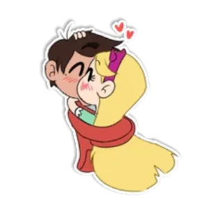 🥕 Star Butterfly Star vs. the Forces of Evil การ์ตูน, คู่รัก, ความรัก, โรแมนติก, กอด telegram sticker