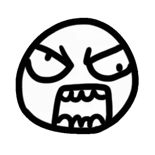 ⭐ Wut, Ärger, Meme, wütendes Gesicht, Ausdruck, Cartoon whatsapp sticker