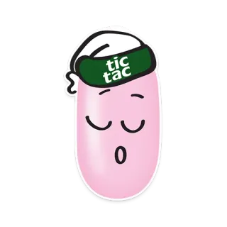 😴 tic tac Tic Tac, キャンディ, ミント, 睡眠, 食べ物 whatsapp sticker