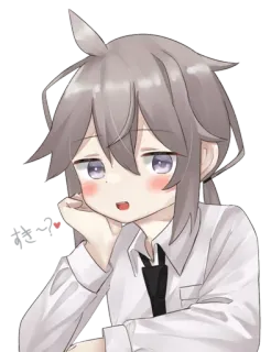 🙂 anime, manga, cute, blush, boy telegram sticker