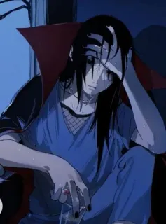 😞 Itachi Naruto anime, manga, uchiha, itachi, naruto, smutne, fanart telegram sticker