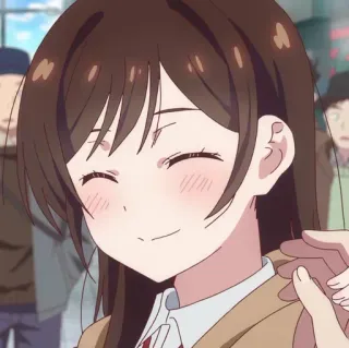 😍 Chizuru Mizuhara Rent-A-Girlfriend Anime, Mädchen, Lächelnd, Süß, Chizuru Mizuhara, Rent-a-Girlfriend whatsapp sticker