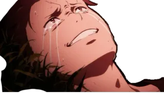 😌 anime, crying, sad, tears, emotion telegram sticker