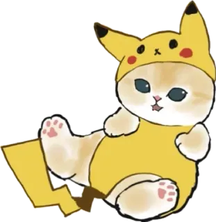 ⚡️ Pikachu Pokemon kucing, anak kucing, pikachu, pokemon, kartun, binatang, lucu telegram sticker