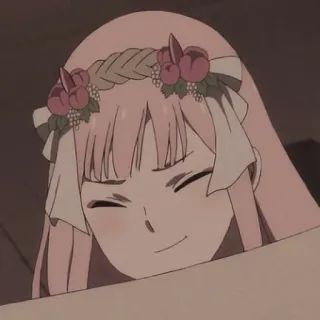 🌷 Zero Two Darling in the Franxx Anime, Personagem, Rosa, Zero Two, Darling in the Franxx telegram sticker