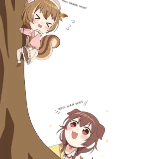 🐕 FAKE SQUIRREL NOISES
WAN WAN WAN Anime, Cartone animato, Scoiattolo, Cane, Kawaii whatsapp sticker