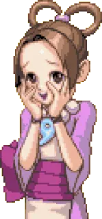 😍 anime, pixel art, woman, portrait telegram sticker