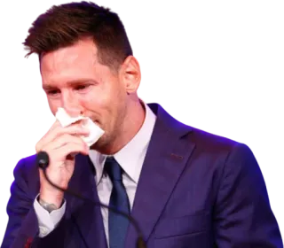 😭 Lionel Messi サッカー, フットボール, アスリート, 泣く, 悲しい whatsapp sticker