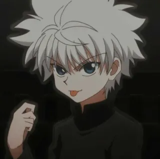 🌟 Killua Zoldyck Hunter x Hunter อนิเมะ, คิรัวร์, Hunter x Hunter, การ์ตูน, ตัวละคร telegram sticker