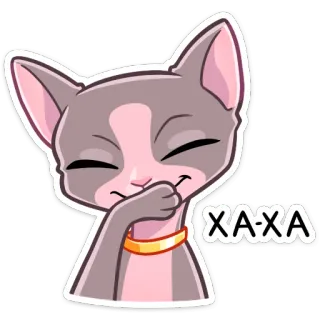 😂 ХА-ХА katze, lachen, russisch, haustier, tier, aufkleber whatsapp sticker