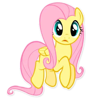 😶 Fluttershy My Little Pony Pony, Cartoon, Süß, Pferd, Tier, Freundschaft telegram sticker