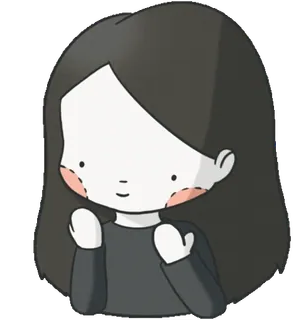 🥺 cartoon, girl, cute, sticker, childlike, illustration telegram sticker