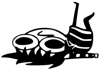 ☹ skull, cartoon, bones, death, spooky, halloween whatsapp sticker