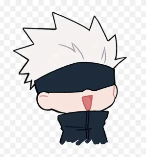😃 Gojo Satoru Jujutsu Kaisen anime, jujutsu kaisen, gojo satoru, manga, chibi, sticker, gojo telegram sticker