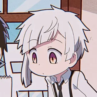🤨 Atsushi Nakajima Bungo Stray Dogs Anime, Manga, Bungo Stray Dogs, Atsushi Nakajima, Mono, Personaje whatsapp sticker