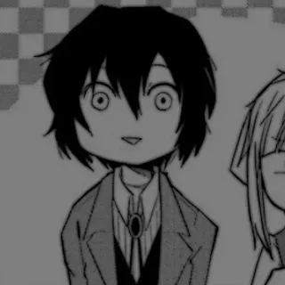 🕷️ Osamu Dazai Bungo Stray Dogs anime, manga, bungo stray dogs, dazai, osamu dazai, chibi, słodkie whatsapp sticker