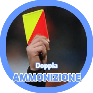 ⛔️ Doppia AMMONIZIONE sport, attenzione, rigore, cartellino telegram sticker