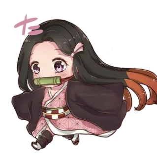 🏃‍♀ Nezuko Kamado Demon Slayer たニ Anime, Nezuko, Demon Slayer, Chibi, Carino, Manga telegram sticker