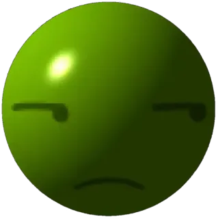 🤩 Emoji, Grün, Stimmung, Ausdruck, Gesicht, Skeptisch telegram sticker