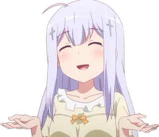 👐 Gabriel anime, girl, cute, innocent, happy, anime character telegram sticker