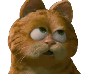 🤔 Garfield cat, cartoon, funny, Garfield, meme telegram sticker