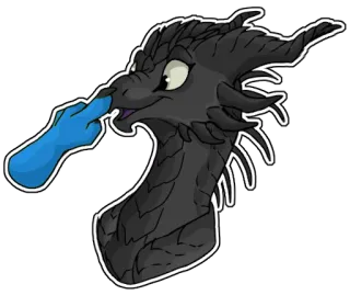 👉 dragon, dessin animé, drôle, fantaisie, mignon whatsapp sticker
