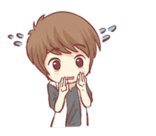 😱 Anime, Kawaii, Fofo, Envergonhado, Nervoso, Desenho animado telegram sticker