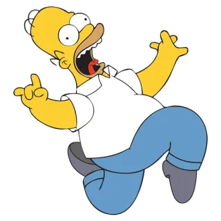 😋 Homer Simpson The Simpsons Homer Simpson, Cartone animato, Animazione, I Simpson, Divertente, Eccitato telegram sticker