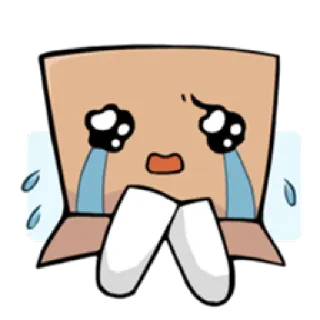 😭 crying, sad, emoji, cartoon, tears telegram sticker